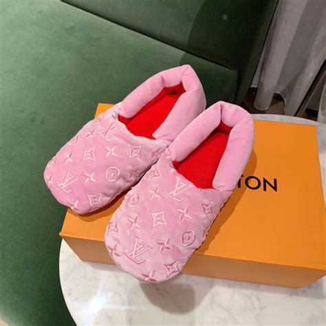 louis vuitton slippers pink fluffy|Louis Vuitton slippers sale.